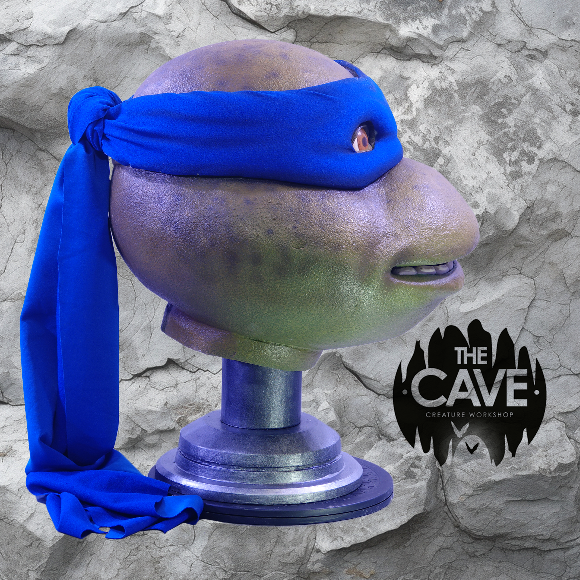 🔵 Mutant Warrior Mask – Blue Bandana Classic 90s Style - Image 2