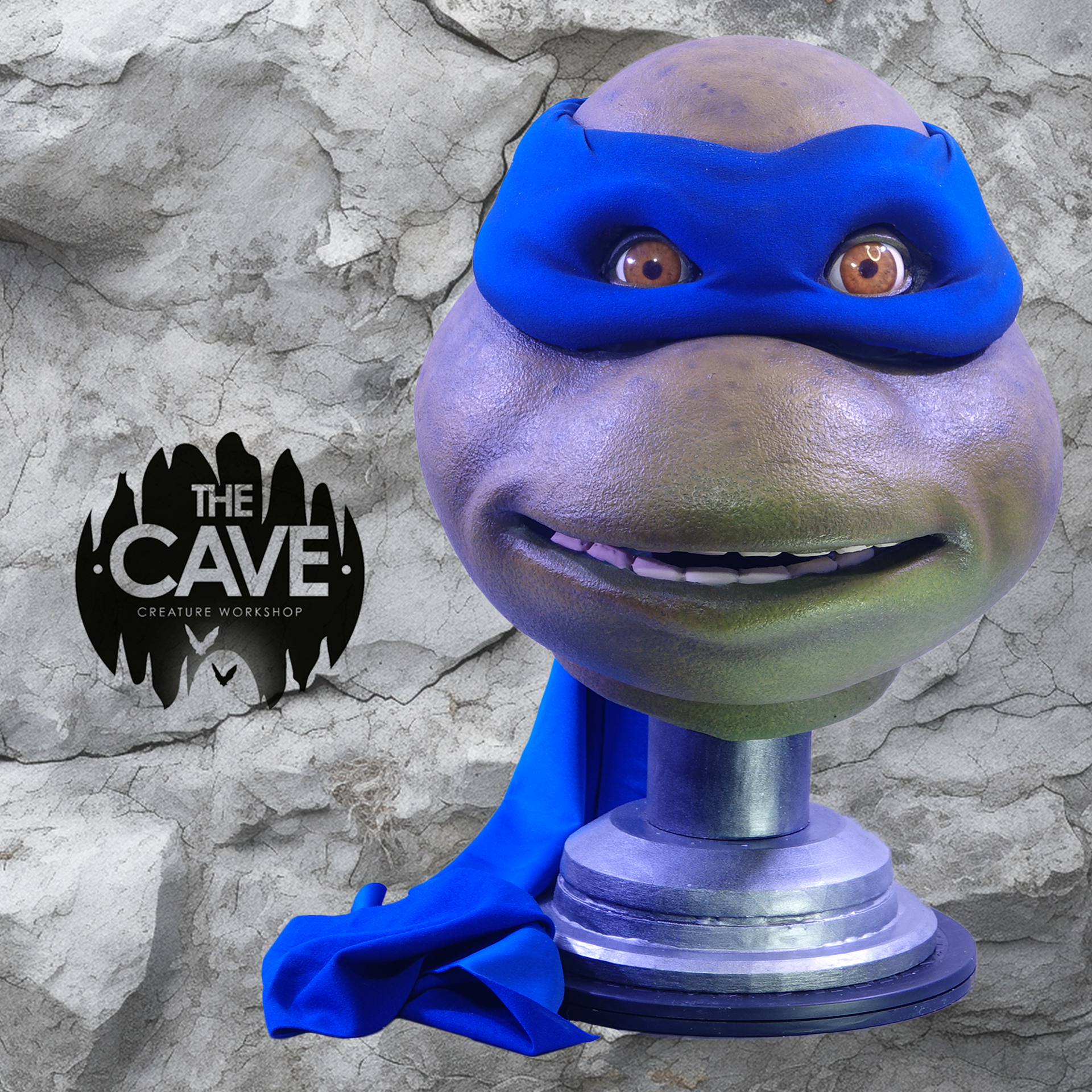 🔵 Mutant Warrior Mask – Blue Bandana Classic 90s Style - Image 3